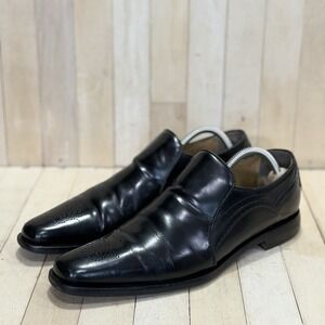 Oliver Sweeney Orfano Black Brogue Leather Loafer Men Shoe Size 10 Made in Italy